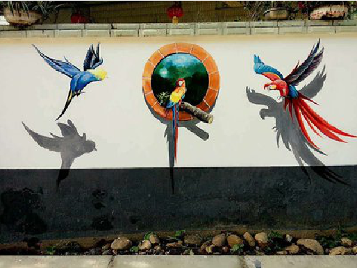 石渠视觉错位-3D墙绘设计