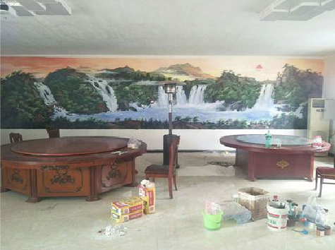 石渠墙绘-写实风景