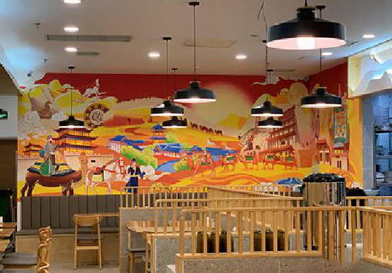 石渠商业空间彩绘介绍。