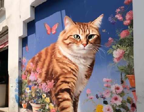 石渠自己绘制有个性的手绘墙