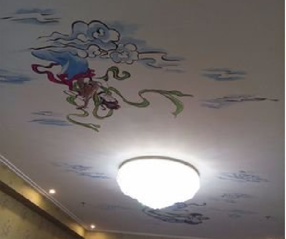 石渠如何快速绘制天花板上的手绘墙？